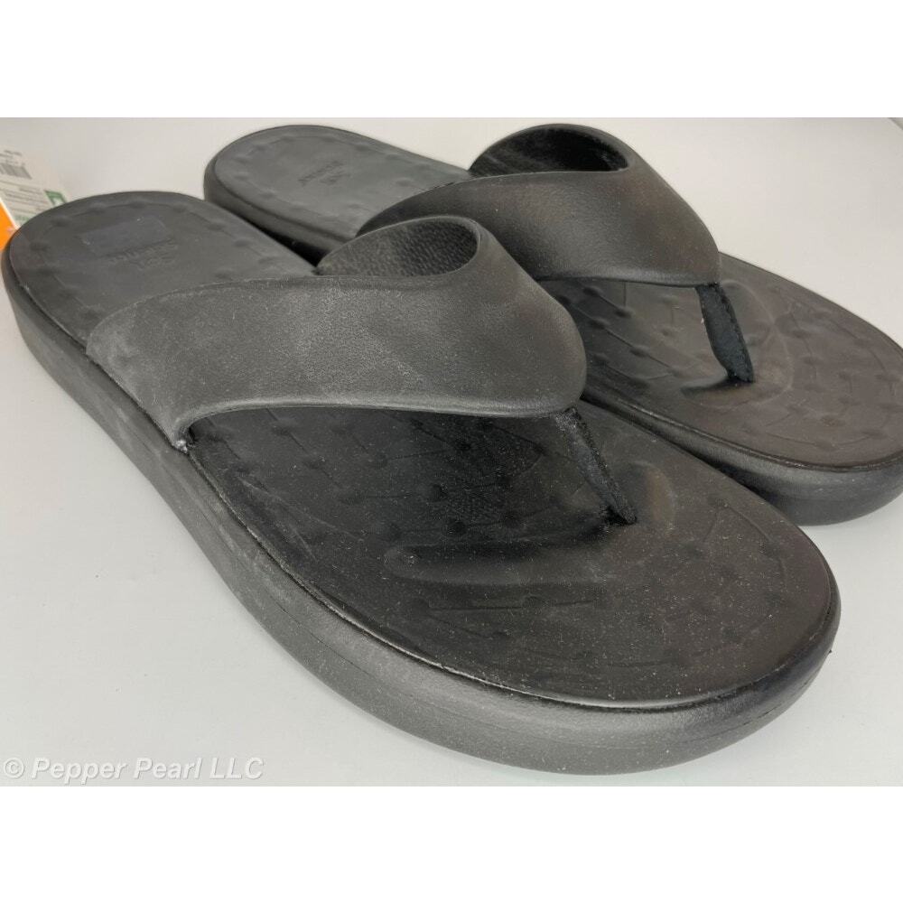 Flip Flop Thong Sandal Black Womens Size 4.5 to 5 Kids 2.5 Soft Science Skiff